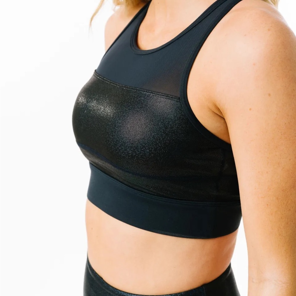 ZYIA Shimmer Dark Blue Sports Bra - Picture 2 of 7